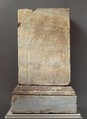 Marble inscribed statue base, Marble, Roman