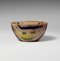 Glass striped mosaic bowl, Glass, Roman, probably Italian