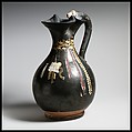 Terracotta oinochoe (jug), Terracotta, Greek, South Italian, Gnathian