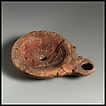 Terracotta oil lamp, Terracotta, Roman, Cypriot