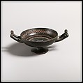 Terracotta kylix (drinking cup), Terracotta, Greek, South Italian, Campanian, Teano
