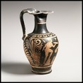 Terracotta oinochoe (jug), Group of Zurich 2657, Terracotta, Greek, South Italian, Apulian
