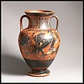 Neck-amphora, Painter of Toronto 313, Terracotta, Greek, Attic