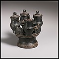 Terracotta kernos (vase for multiple offerings), Terracotta, Greek, South Italian, Campanian