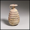 Terracotta alabastron (perfume vase), Terracotta, Etruscan