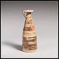 Terracotta alabastron (perfume vase), Terracotta, Etruscan
