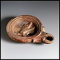 Terracotta oil lamp, Terracotta, Roman, Cypriot