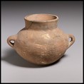 Terracotta collar-necked jar with two handles, Terracotta, Helladic
