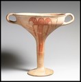 Terracotta kylix (drinking cup) with flower, Terracotta, Mycenaean