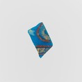 Glass fragment with painted and gilded decoration, Glass, vitreous paint, gold, Roman