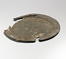 Plate with concentric circles incised, Bronze