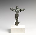 Handle in the form of a youth, Bronze, Cypriot