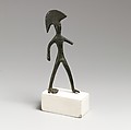 Statuette of striding warrior (Ares?), Bronze, Etruscan