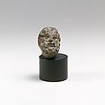 Bronze head of a bearded man or god, Bronze, Greek or Roman