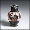 Oinochoe, Class of the Oxford Siren-Jug, Terracotta, Greek, Attic
