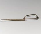 Fibula with silver bead, Bronze, silver, Italic