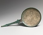 Mirror with Dioskouroi, Bronze, Etruscan