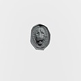 Garnet ring stone with the head of the dog Sirius, Garnet, Roman