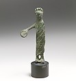 Statuette of a woman or goddess with phiale, Bronze, Etruscan