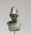 Bronze bust of Minerva, Bronze, Roman