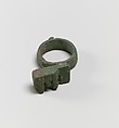 Bronze ring key, Bronze, Roman