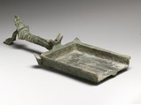 Bronze batillum (incense shovel), Bronze, Roman