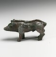 Bronze model of a cart with farmyard group, Bronze, Etruscan or Roman