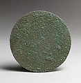 Bronze disk mirror, Bronze, Greek, South Italian, Tarentine