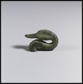 Statuette of a swan, fragment, Bronze, Roman