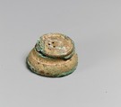 Vase base and top of stand, Bronze