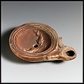 Terracotta oil lamp, Terracotta, Roman, Cypriot