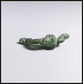 Handle in the form of a nude girl, Bronze, Etruscan