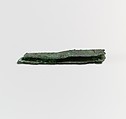 Fragments of a cart or chariot, hook, nails, double strip, Bronze, Etruscan