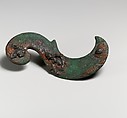 Fragments of a cart or chariot, S-shaped braces, Bronze, Iron, Etruscan