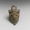 Two bronze handle attachments, Bronze, Roman