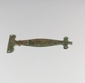 Appliqué with Diomedes and Andromache, Bronze, Silver, Roman