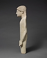 Limestone statuette of a beardless male votary in Greek dress, Limestone, Cypriot