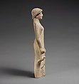 Limestone statuette of a beardless male votary with a fillet, Limestone, Cypriot