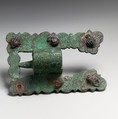 Fragments of a cart or chariot, sockets, Bronze, Iron, Etruscan