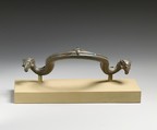 Bronze handle of a bowl or basin, Bronze, Greek