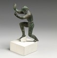 Bronze statuette of a dancing satyr, Bronze, Etruscan