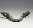 Bronze handle of a hydria (water jar), Bronze, Greek