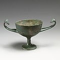 Bronze kylix (drinking cup), Bronze, Greek