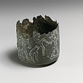Engraved bronze pyxis (small box with lid), Bronze, Etruscan