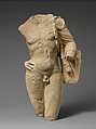 Fragment of a limestone statuette of Pan, Limestone, Cypriot