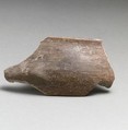 Terracotta rim fragment of a bowl, Terracotta, Cretan