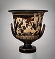 Terracotta calyx-krater (bowl for mixing wine and water), Terracotta, Greek, Attic