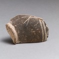 Terracotta base of a small vase with linear decoration, Terracotta, Minoan