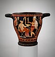 Terracotta skyphos (deep drinking cup), Attributed to the CA Painter, Terracotta, Greek, South Italian, Campanian