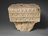 Limestone votive square capital, Limestone, Cypriot